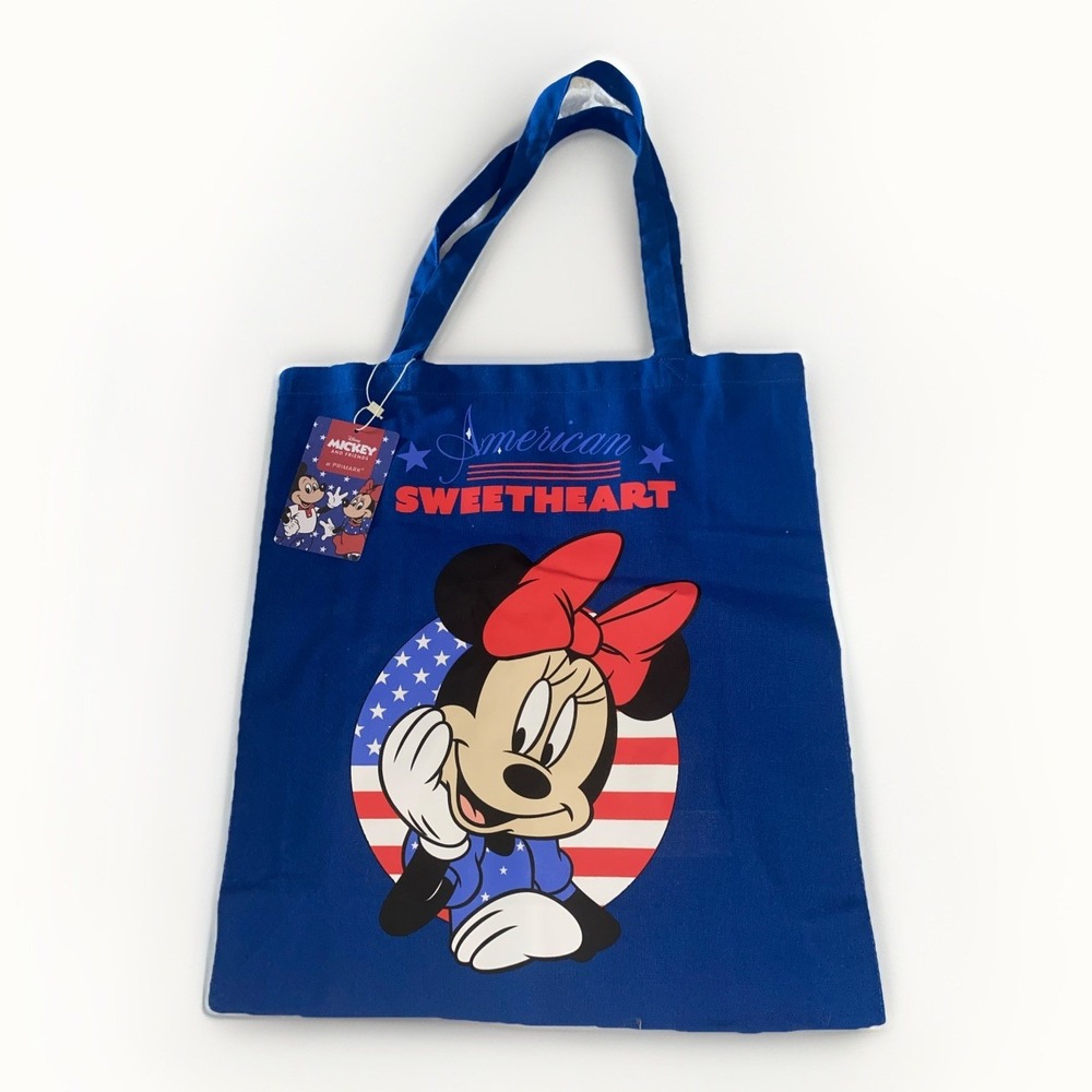 Nwt Primark Disney Minnie Mouse American Sweetheart‎ Canvas Tote Bag 4th July
